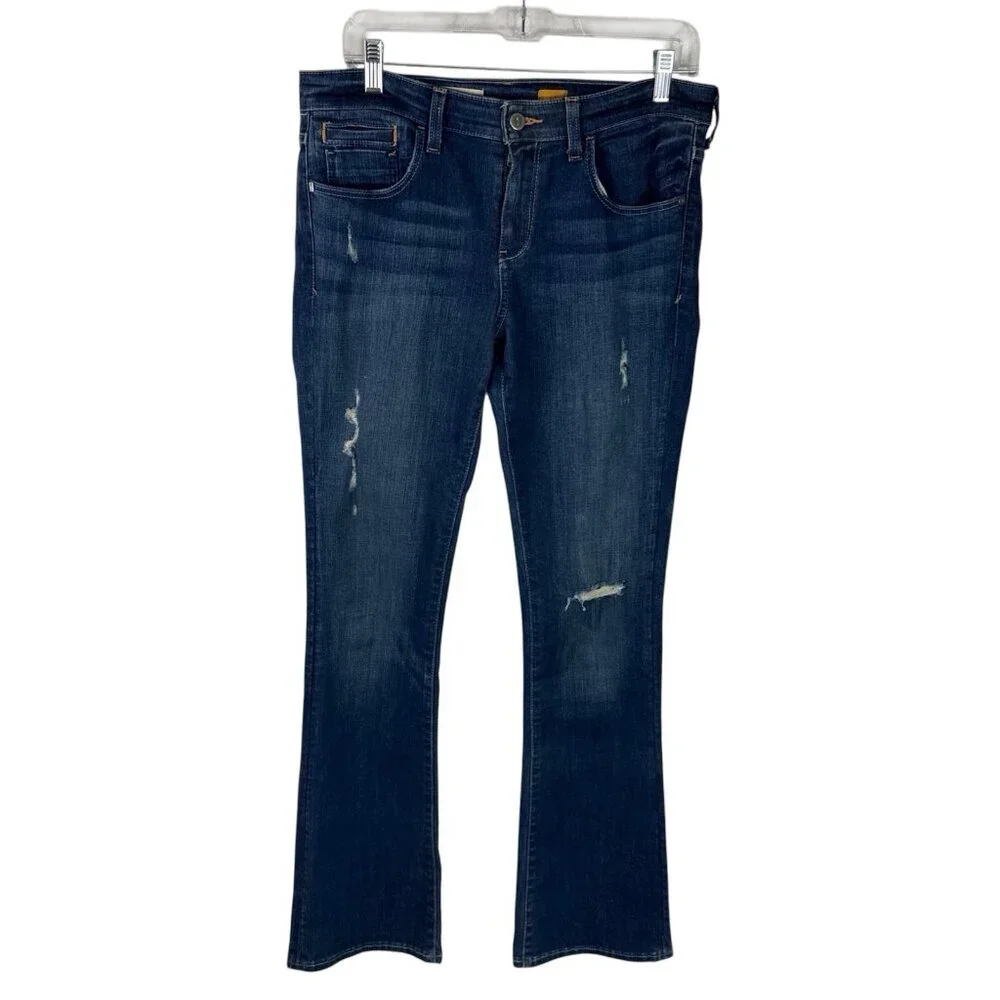Anthropologie Pilcro and the Letterpress Women's 30 Stet‎ Fit Blue Jeans 33" - Picture 3 of 16